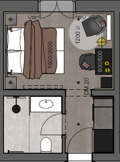 Typ A - kleines & feines Doppelzimmer Typ A - kleines & feines Doppelzimmer