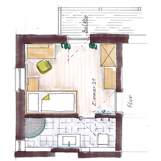 Komfort-Einzelzimmer Stammhaus