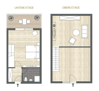 Galeriezimmer Standard Dusche Balkon
