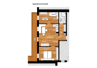 Kuhstall *****  neu und schick mit Möbeln vom Schreiner